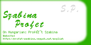 szabina profet business card